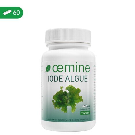 Iod organic din alge marine Kelp 60 Capsule, Oemine